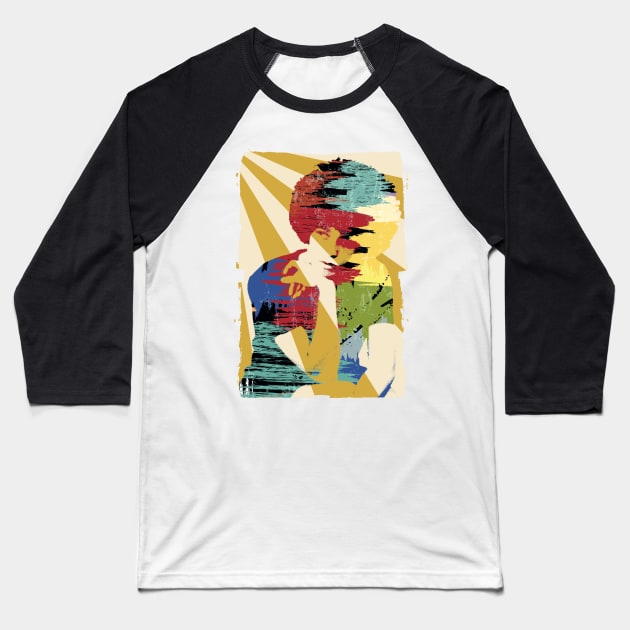 Angela Davis Baseball T-Shirt by HAPPY TRIP PRESS